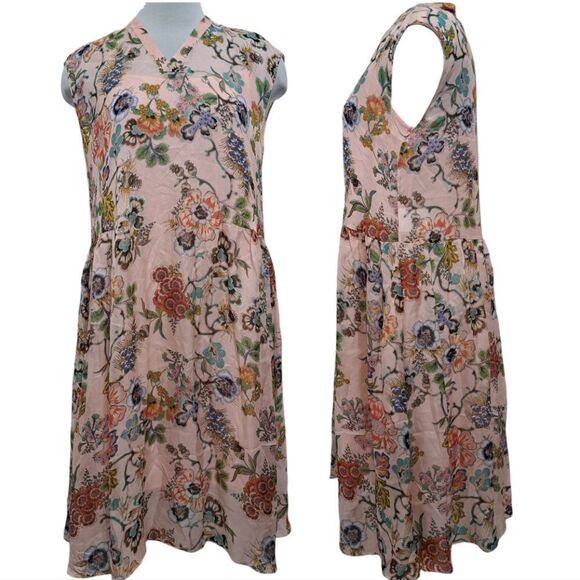 Marisfrolg Floral Print Sleeveless Silk Blend Dress Size 38 EUR US 8 Multi-color - Picture 4 of 16